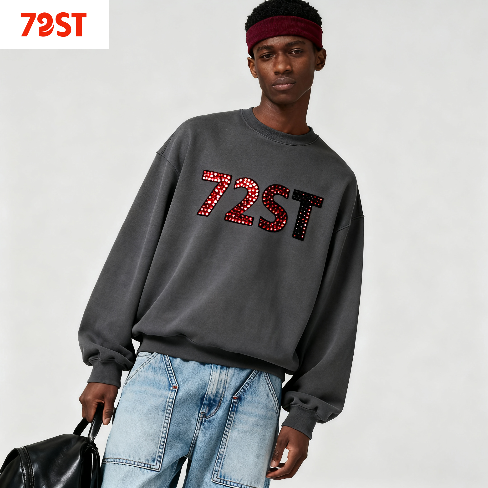 72ST logo sewn with sequins