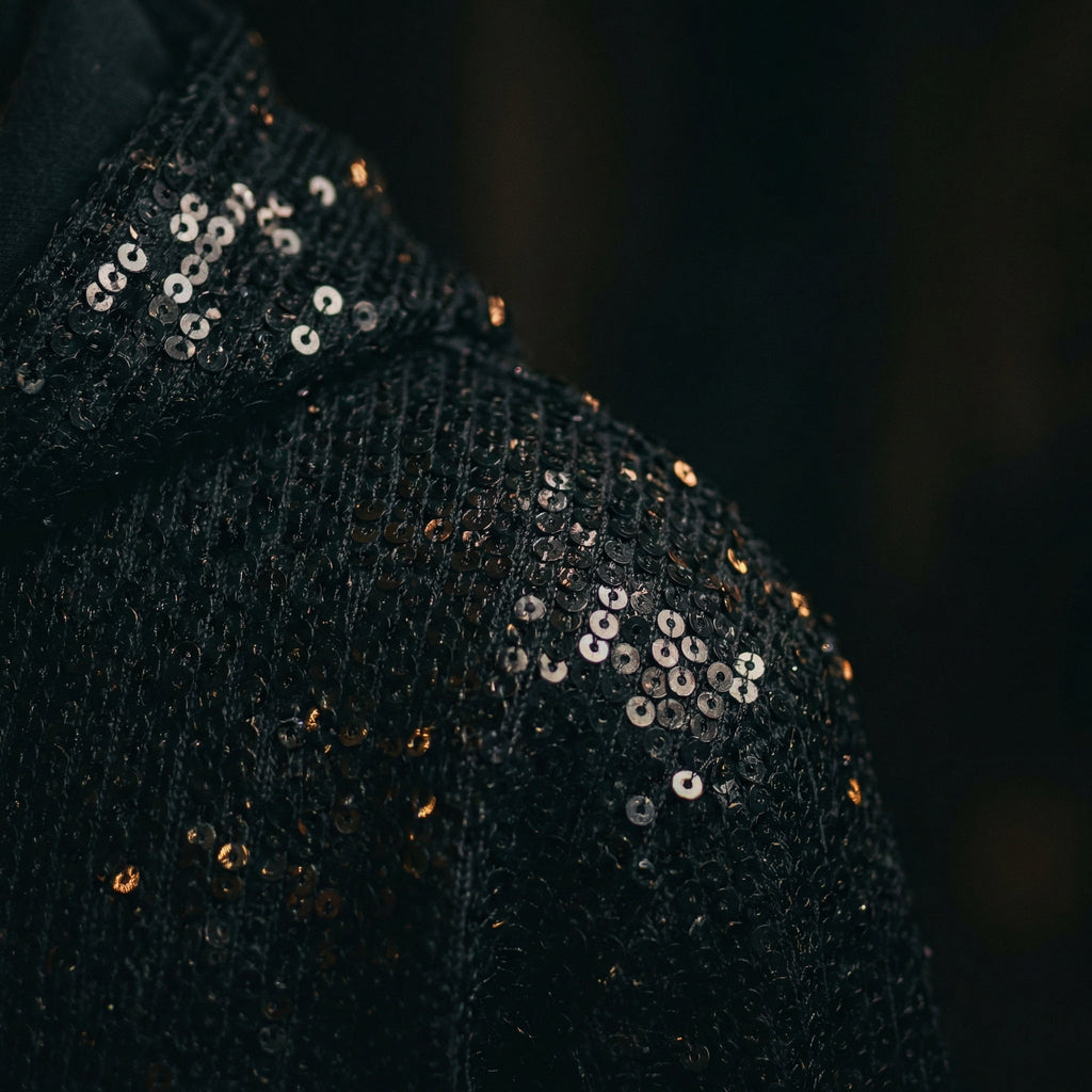 CELESTIAL — Sequin Hoodie [Yaoguai Black]